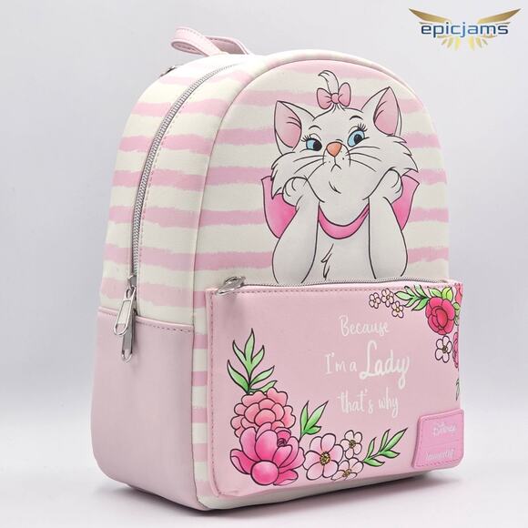 Loungefly Disney The Aristocats Marie Stripe Mini Backpack New - Picture 2 of 4